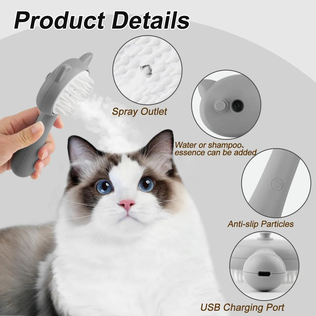 CEPILLO PARA MASCOTA CON VAPOR